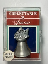 Universal Studios Collectable Souvenir Cruise Ship Bell Figure- Genuine Pewter