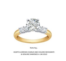 8mm Charles & Colvard Moissanite Ring in 14k White Gold
