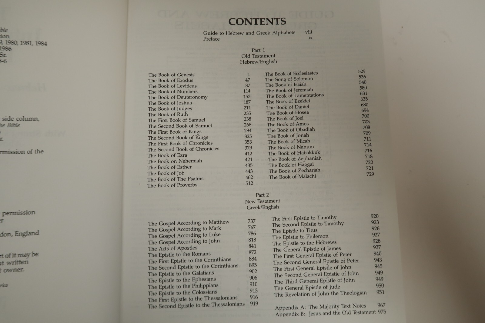 The Interlinear Bible Hebrew Greek English Strong Concordance Numbers