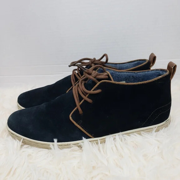 River Island Navy Blue Suede Shoes Sz