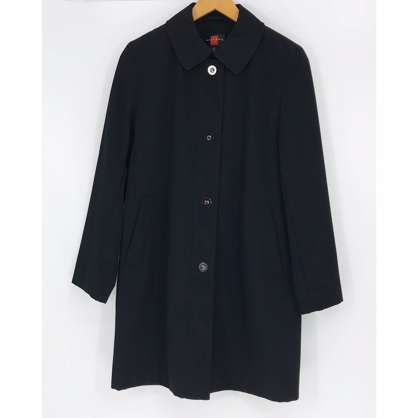 Gallery Jacket Womens Basic Mid Length Black Coll… - image 1