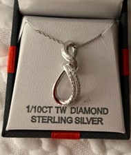 Sterling Silver Diamond Necklace