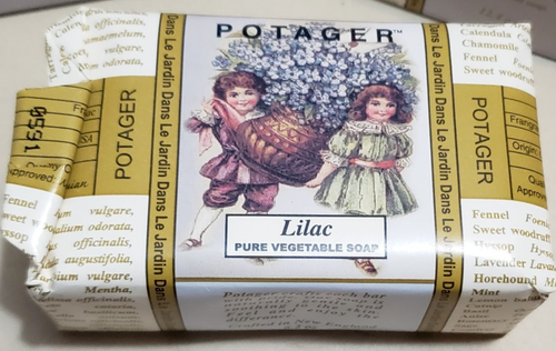 Potager Lilac Vegetable Bar Soap In Box Crafted in England Vanity Guest Bathroom - Picture 2 of 6