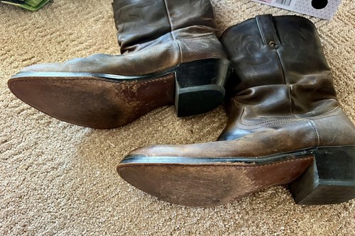 Stahlkappe Durango Distressed lässig dunkelbraun Westernstiefel Größe 8M Damen - Bild 7 von 9