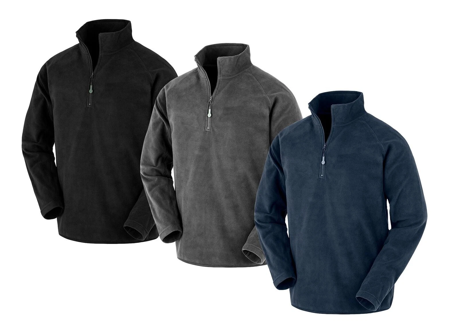 Result Mens Half Zip Neck GREY BLUE or BLACK Recycled Micro Fleece Top Jacket
Opens in a new window