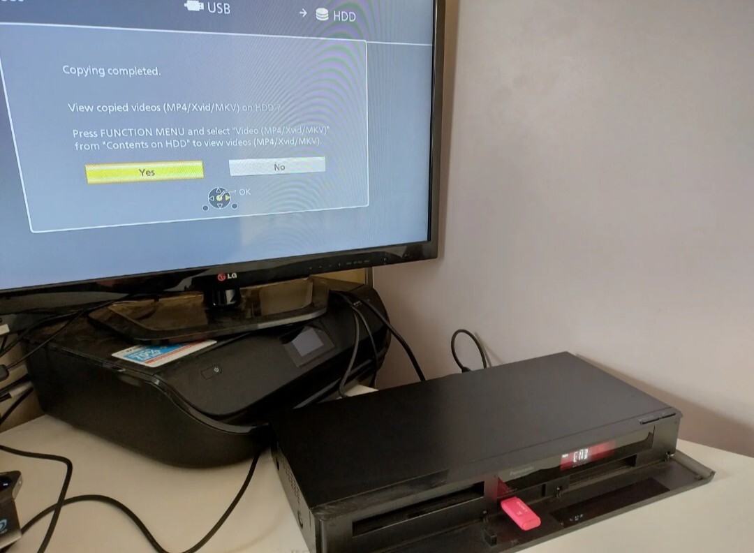 Panasonic DMREX97 Twin HD Tuner DVD Recorder, 500GB HDD, Copy from USB