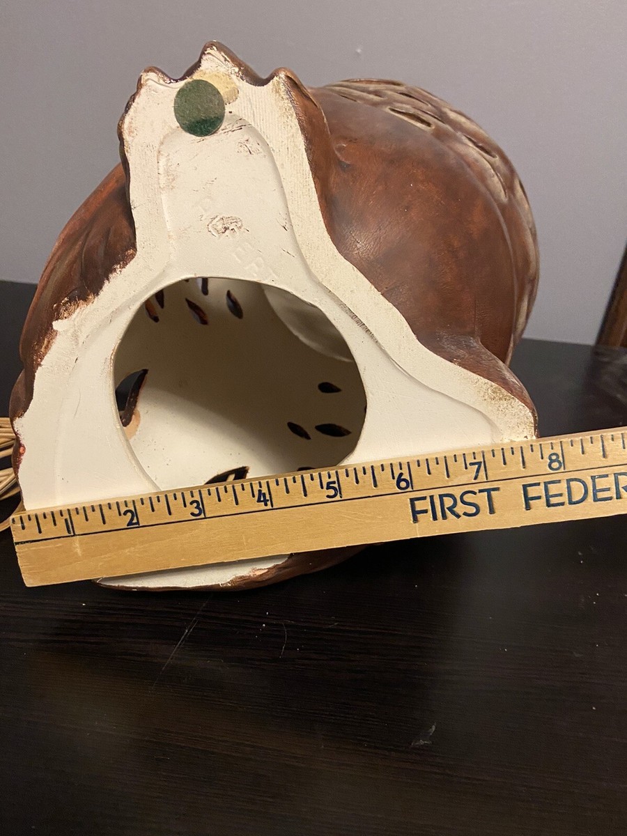 Owl13さま専用ページ VTG OWL LIGHT ATLANTIC MOLD CERAMIC 15” OWL LIGHT W/CUT OUTS