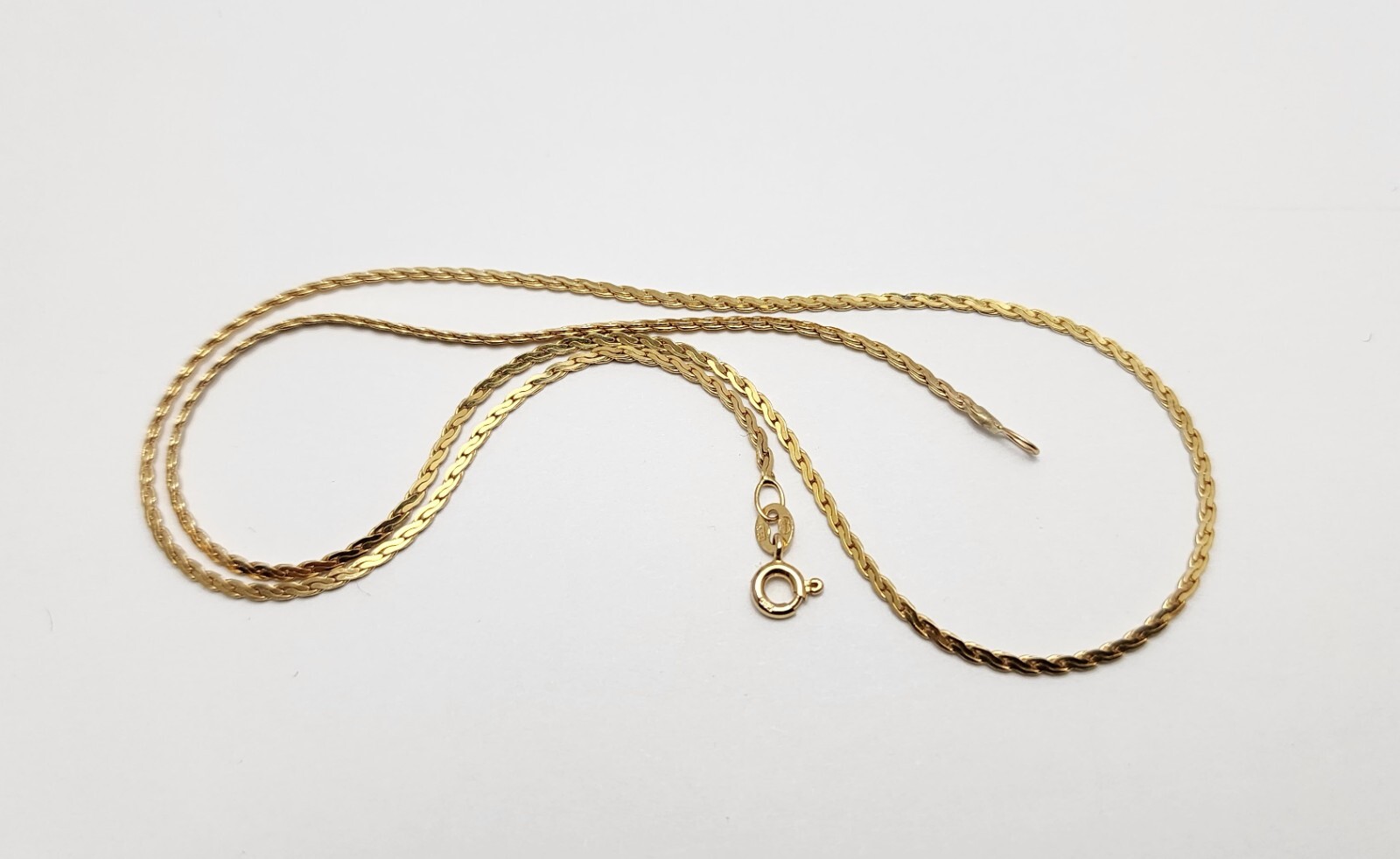 Unique 14K Solid Yellow Gold Designer Flat Link C… - image 10