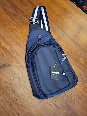 Westend Crossbody Sling Bag with Adjustable Strap Black
