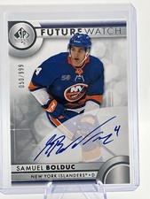 2023-24 Samuel Bolduc Future watch autograph /999