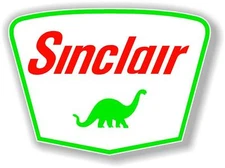(SINC-7) 12"X 8.75" SINCLAIR GASOLINE SHIELD DECAL OIL CAN / GAS PUMP SIGN