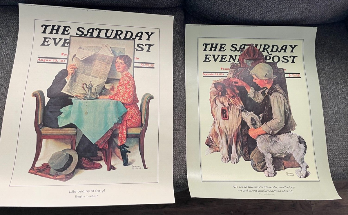 THE SATURDAY EVENING POST NORMAN ROCKWELL POSTERS 1929, 1930 | eBay