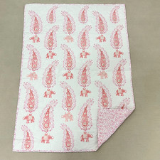 Handmade Paisley Elephant Printing Hand Stitch Baby/Toddler Cotton Crib Quilt