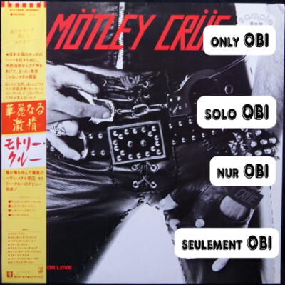 MÖTLEY CRÜE Too Fast for Love Japan ( P-11256 ) ***Only OBI