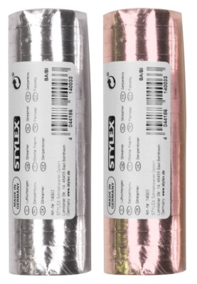 Stylex Luftschlangen ROSÉGOLD- 18er Röllchen - 1 Stück