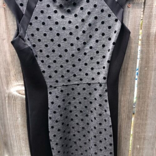 Enfocus petite polkadot black and gray dress size 10 P - Picture 1 of 14