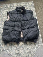 VALENTINO  SPORT MEN BLUE DESIGNER ARMLESS QUILTED BOMBER JACKET  SIZE (52) L