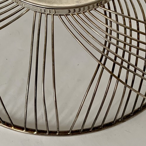 Vintage MCM F. B. Rogers Silveplated Patina Twisted Wire Bread basket READ - Picture 6 of 12