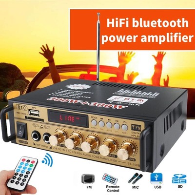 Bluetooth 2.0 Kanal Digitaler Verstärker Mini Stereo Audio Power Amplifier 600W