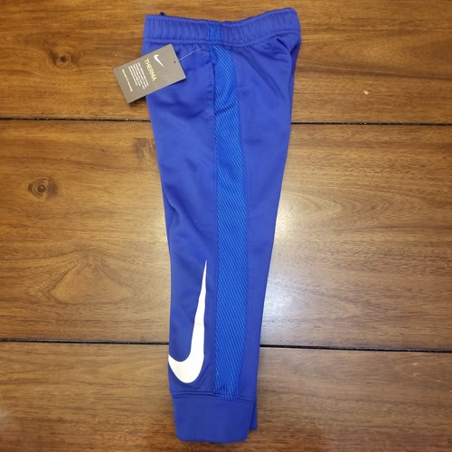 NIKE Therma-Fit Boys Fleece Jogger Sweatpants w Mesh Inserts in Blue Size 5 NEW - Picture 3 of 15