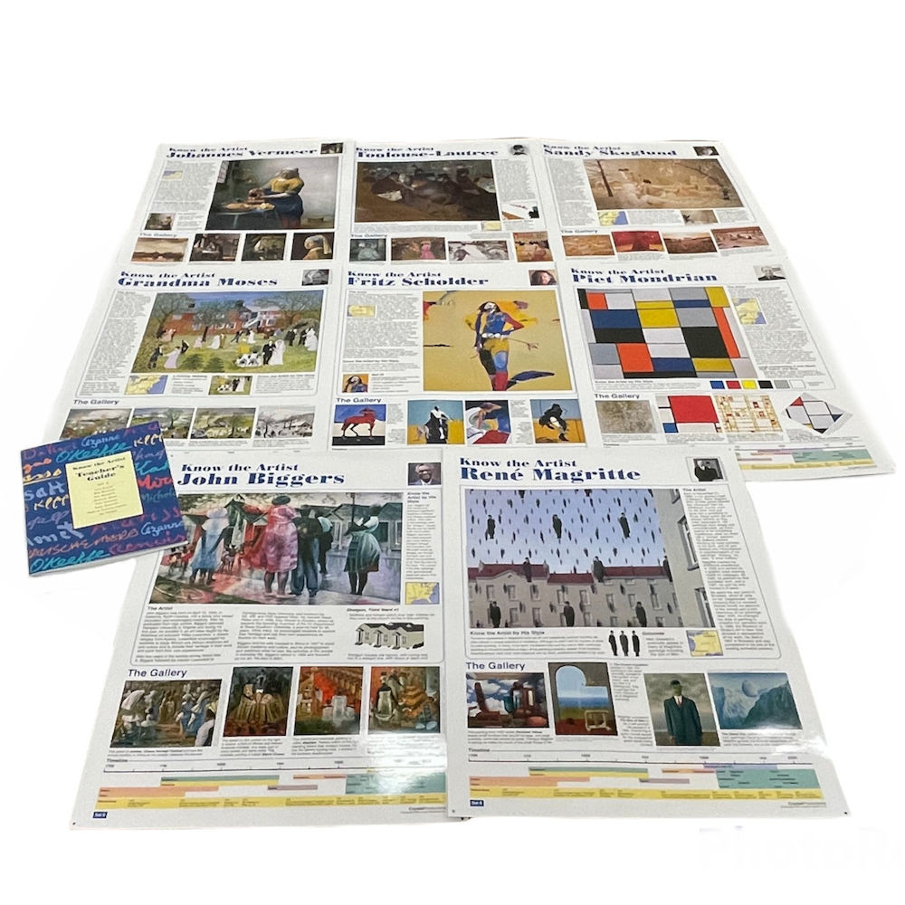 Серия плакатов Crystal Productions Artchart: Узнай художника, набор из 6