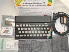 ZX Spectrum Harlequin 128K Issue 2D DIY Kit Byte Delight + Case ROMs RGB Kabel