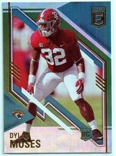 2021 Panini Donruss Elite Dylan Moses RC #160 Green Crimson Tide Jaguars