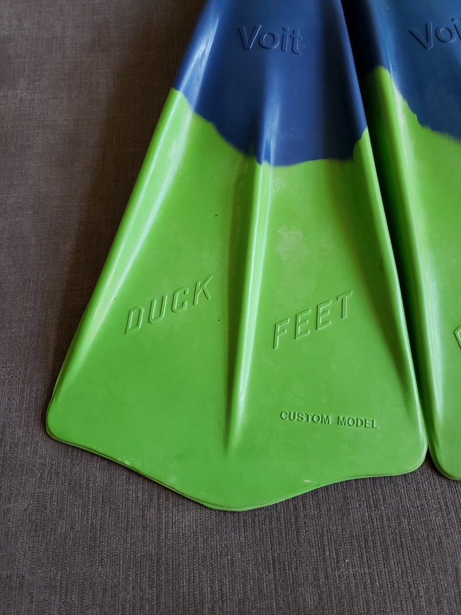 Vintage Voit Duck Feet Swim Fins With Ankle Leashes! - Size