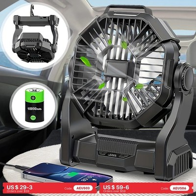 CampGlow 3-in-1 Portable LED Camping Fan & Power Bank