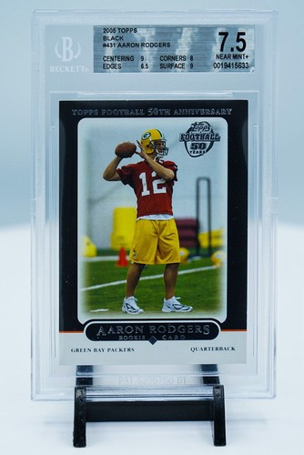 Aaron Rodgers [Black] #431 2005 Topps card