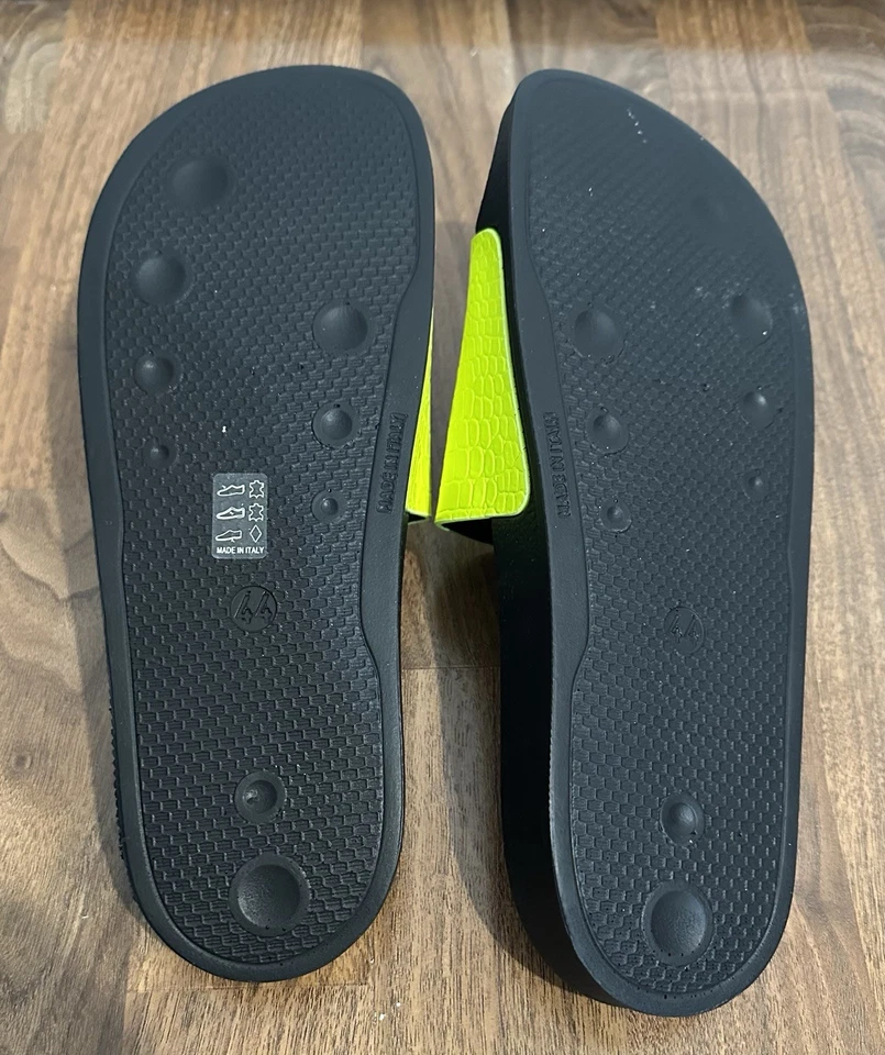 Sandalias Giuseppe Zanotti Slide Brett Hombres Amarillo Neón Talla 44 (10.5-11 EE. UU.) Foto 3 de 3