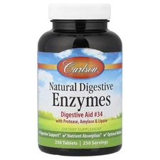 Natural Digestive Enzymes with Protease, Amylase & Lipase, 250 Tablets