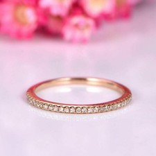 2Ct Round Cut Lab Created Diamond Wedding Ring 14K Rose Gold Plated