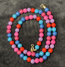 Colorful Necklace Beads Bubblegum Colors Blue Red Purple Green Pink 16