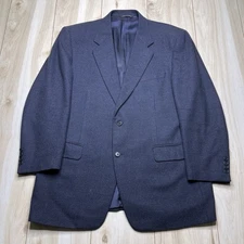 CANALI Wool Cashmere Tweed Navy Blue Sport Coat Mens Size 46 Blazer