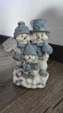 Vintage SNOW BUDDIES FAMILY PORTRAIT Christmas Decoration Figures