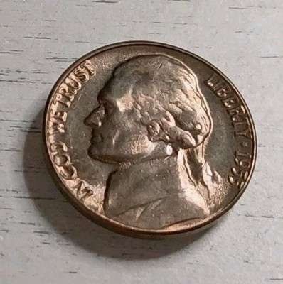 1955-P BU Copper Toned Jefferson Nickel -Low Mintage (7.8 Mil