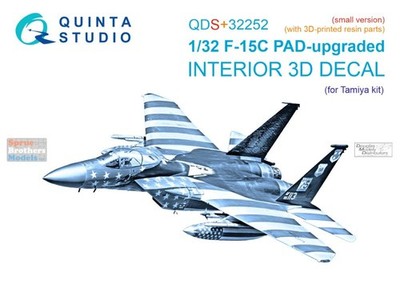 QTSQDS32252R 1:32 Quinta Studio 3D Decal+Resin - F-15C Eagle PAD-Updated (TAM