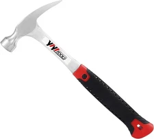 Claw Hammer forged 16oz Hammer-Forged In One Piece, Black, Red, Silver 