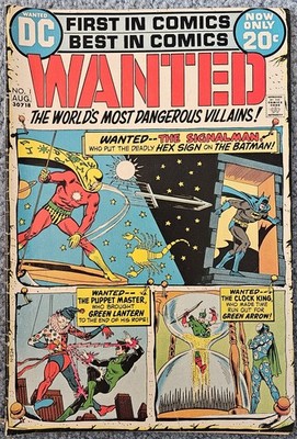 DC Wanted Villains #1 1972 Gd Read Cond Cvr Bend/Tear Light Yellowing  See Pics