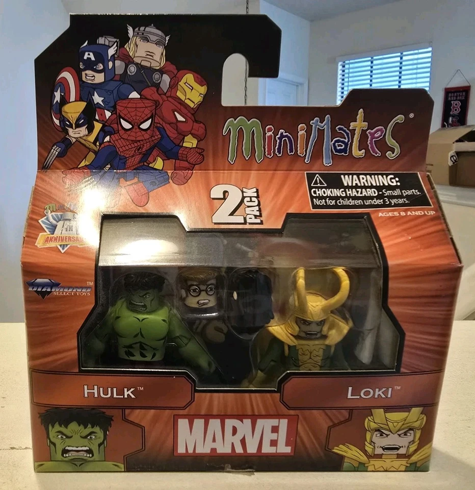 HULK & LOKI (2 PACK) BEST OF MARVEL MINIMATES SEALED (2013) MIP - Picture 1 of 2