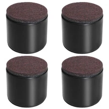Bonsicoky 4 Pcs Self-Adhesive Furniture Bed Risers, Round Heavy Duty Carbon S...