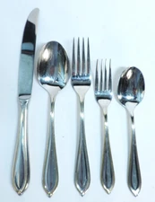 20 pc set YAMAZAKI Stainless Steel ARIANA Gold Accent flatware