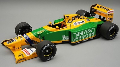 TECNOMODEL 1/18 BENETTON B192 MCCARTHY TEST SILVERSTONE 1992 STATISCHES MODELL
