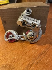 Suntour Cyclone Mk II GT Rear Derailleur Vintage Red Bulls Eye Pulleys