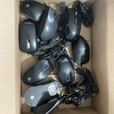 LOT 9 Used - Logitech Microsoft Amazon Basics Inland unbranded Wired USB Mouse