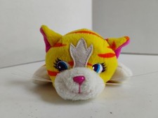 Vintage Lisa Frank 1998 Fantastic Beans Sunflower Cat Kitten Plush Beanie