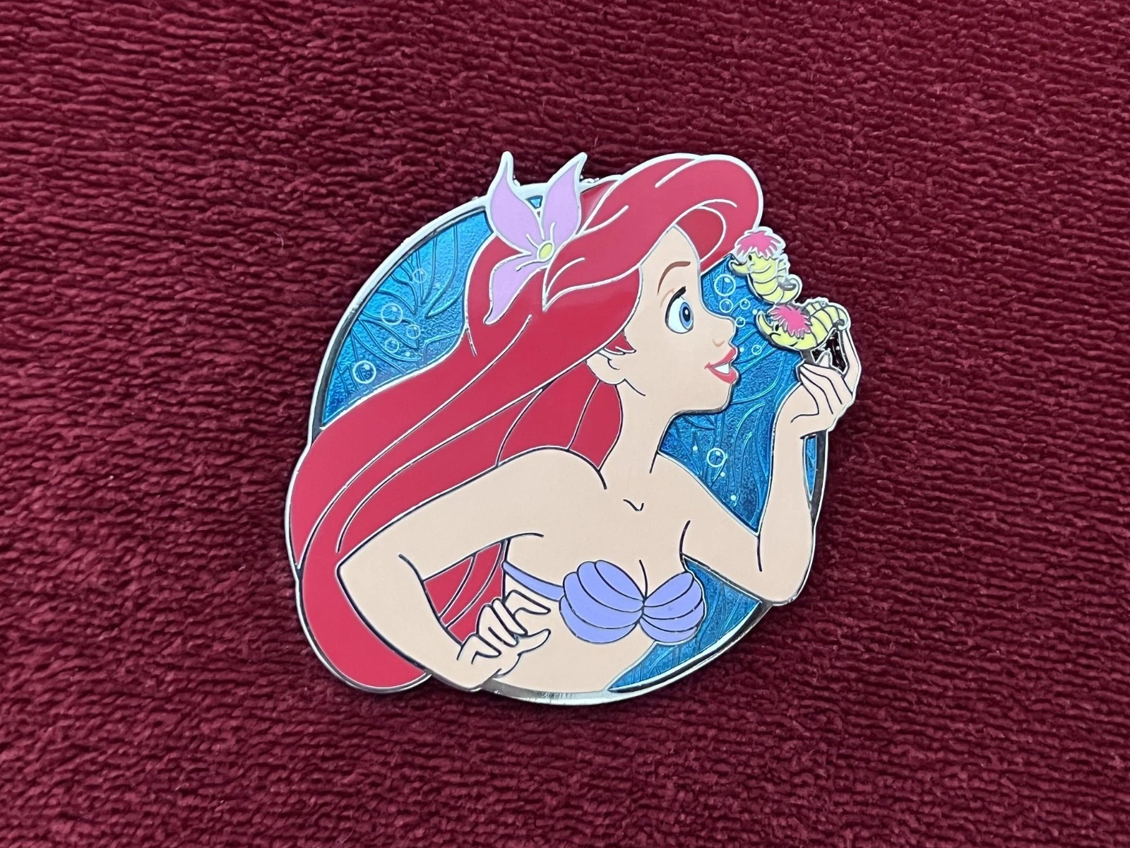Disney WDI Imagineering Ariel Profile Pin LE 250 Little Mermaid Sebastian Rare