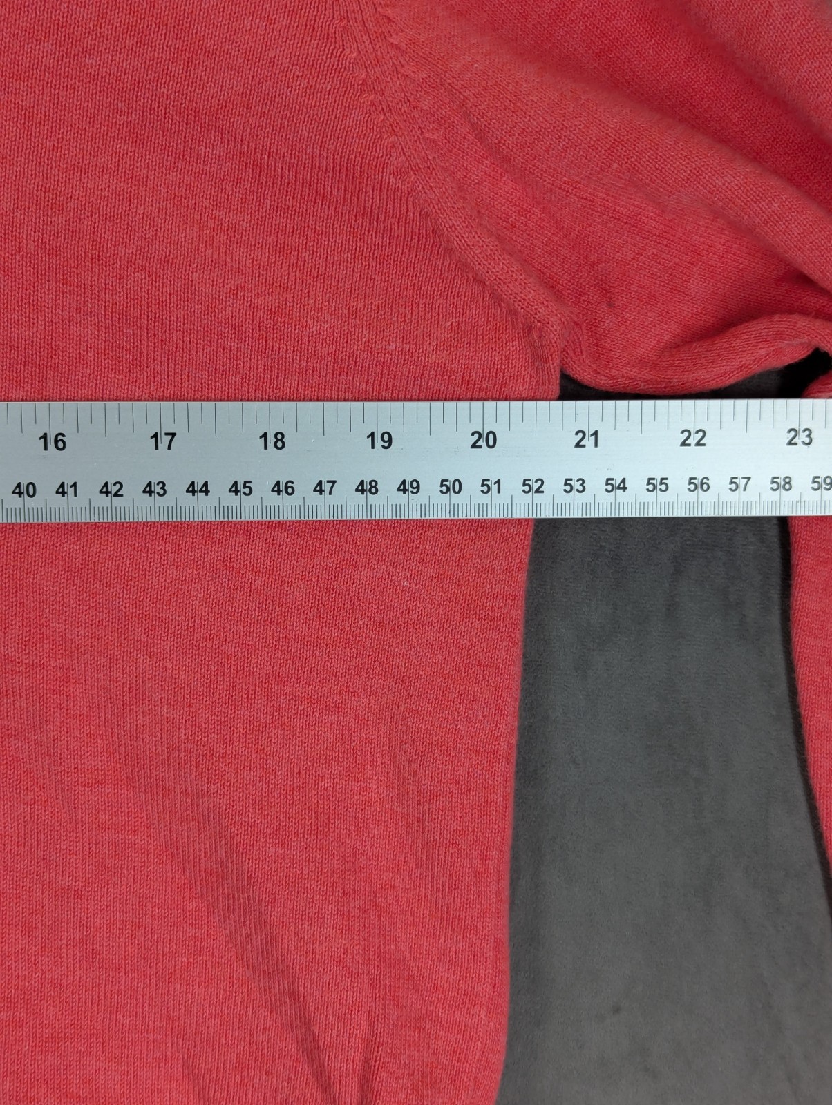 Gant Men’s Jumper Medium Pink Cotton V-Neck Lightweight Knit Pullover Sweater image 7