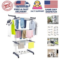 Versatile 4-Tier Drying Rack with Castors - 67.7" High, Ideal for Indoor/Outdoor